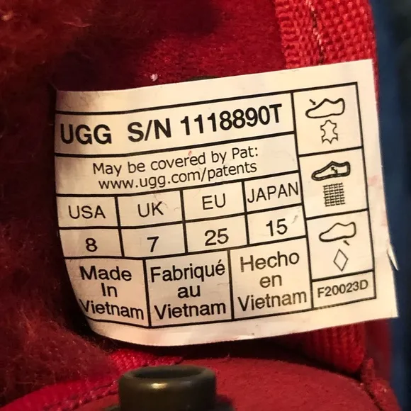 UGG Kids’ Dark Cherry Jona Boot Size 8