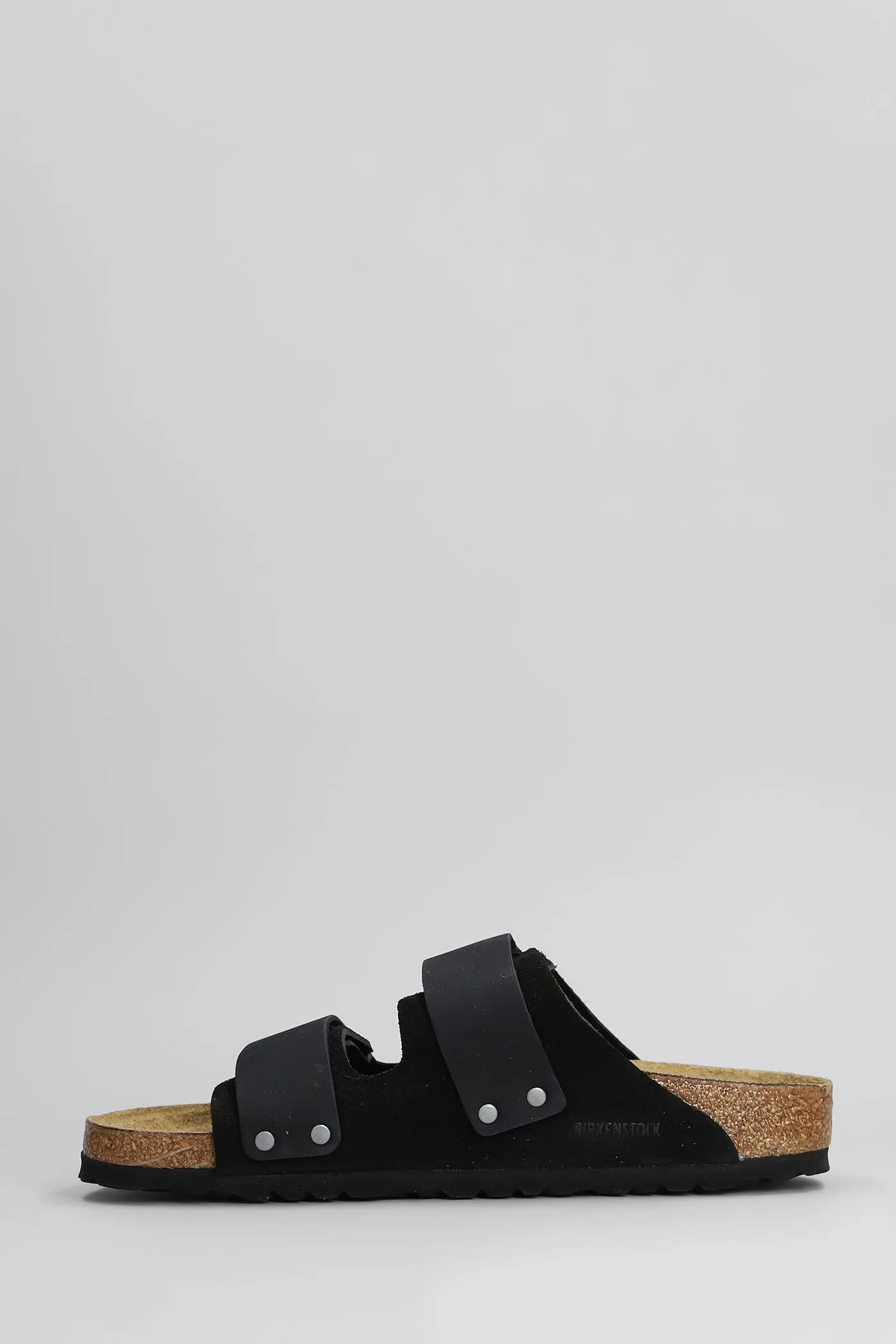 Uji Flats in black suede