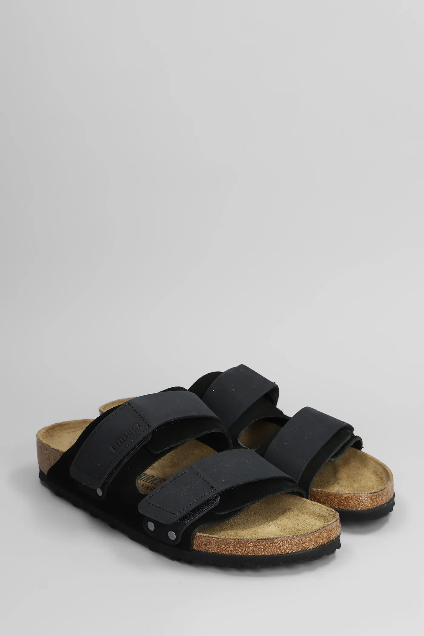 Uji Flats in black suede