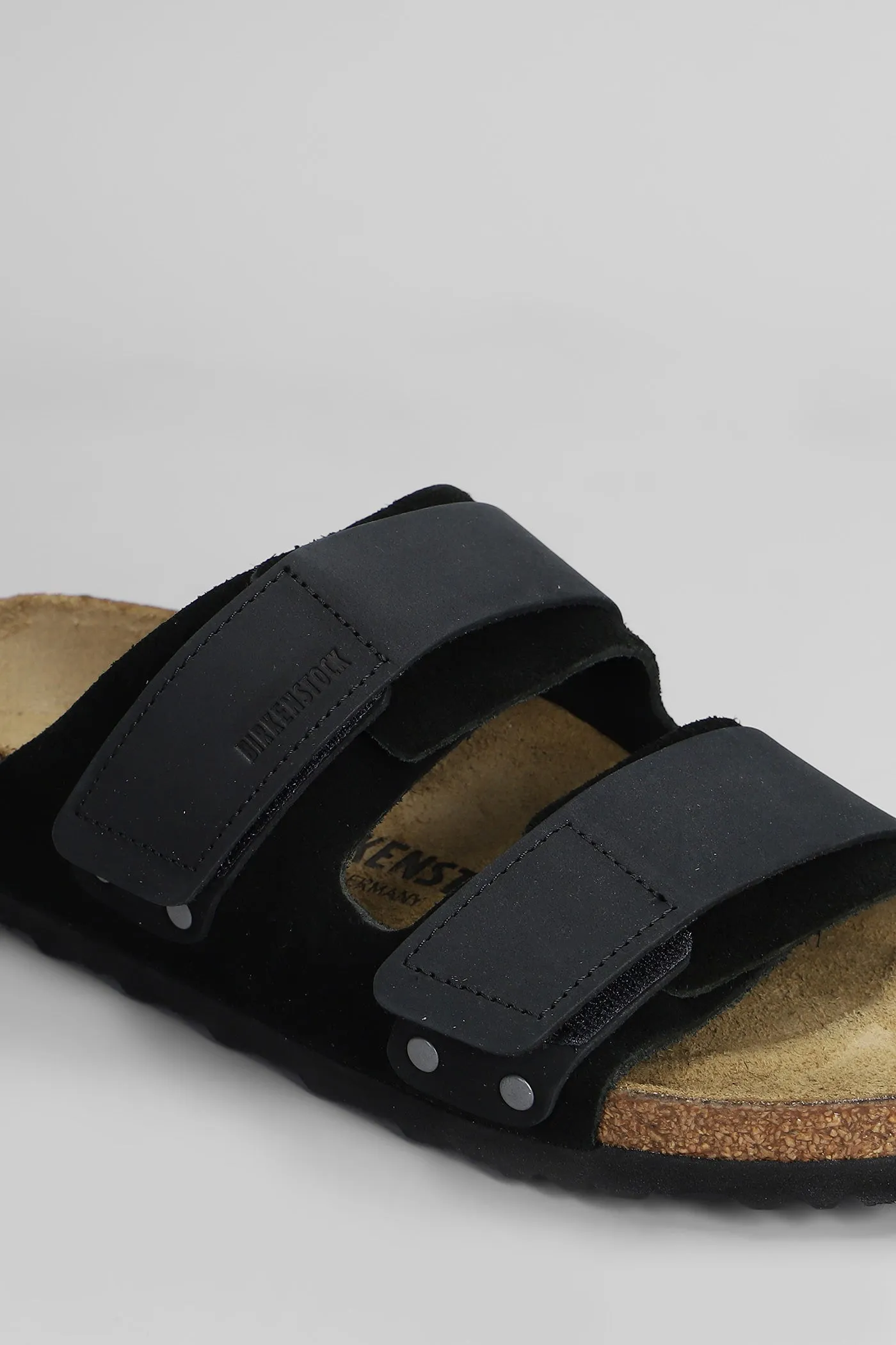 Uji Flats in black suede