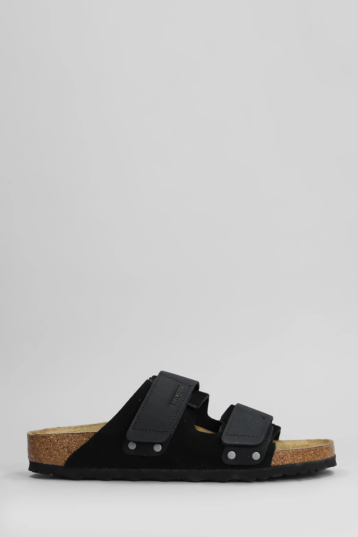 Uji Flats in black suede