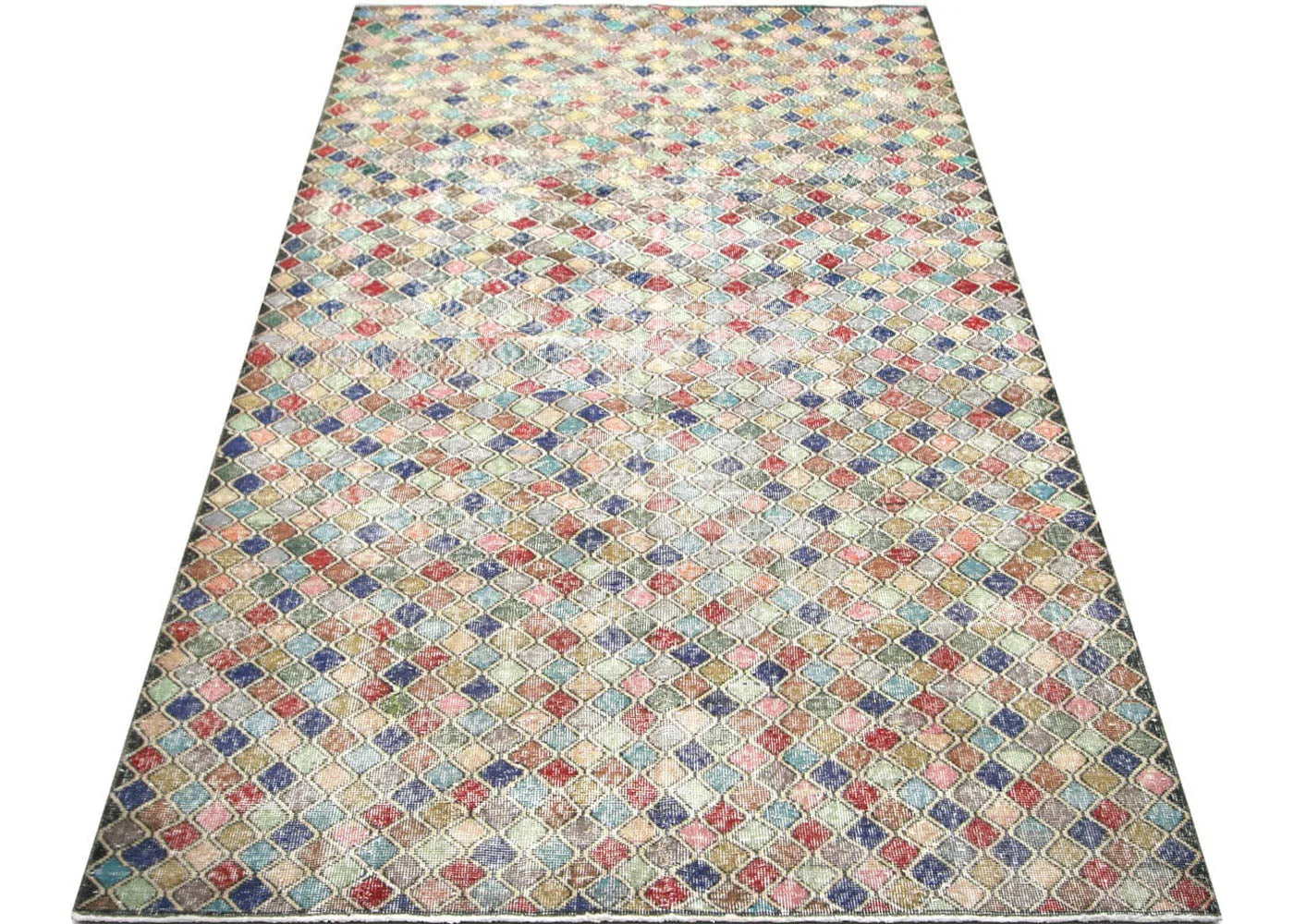 Vintage Turkish Mid-Century-Modern Rug - 5'6" x 9'10"