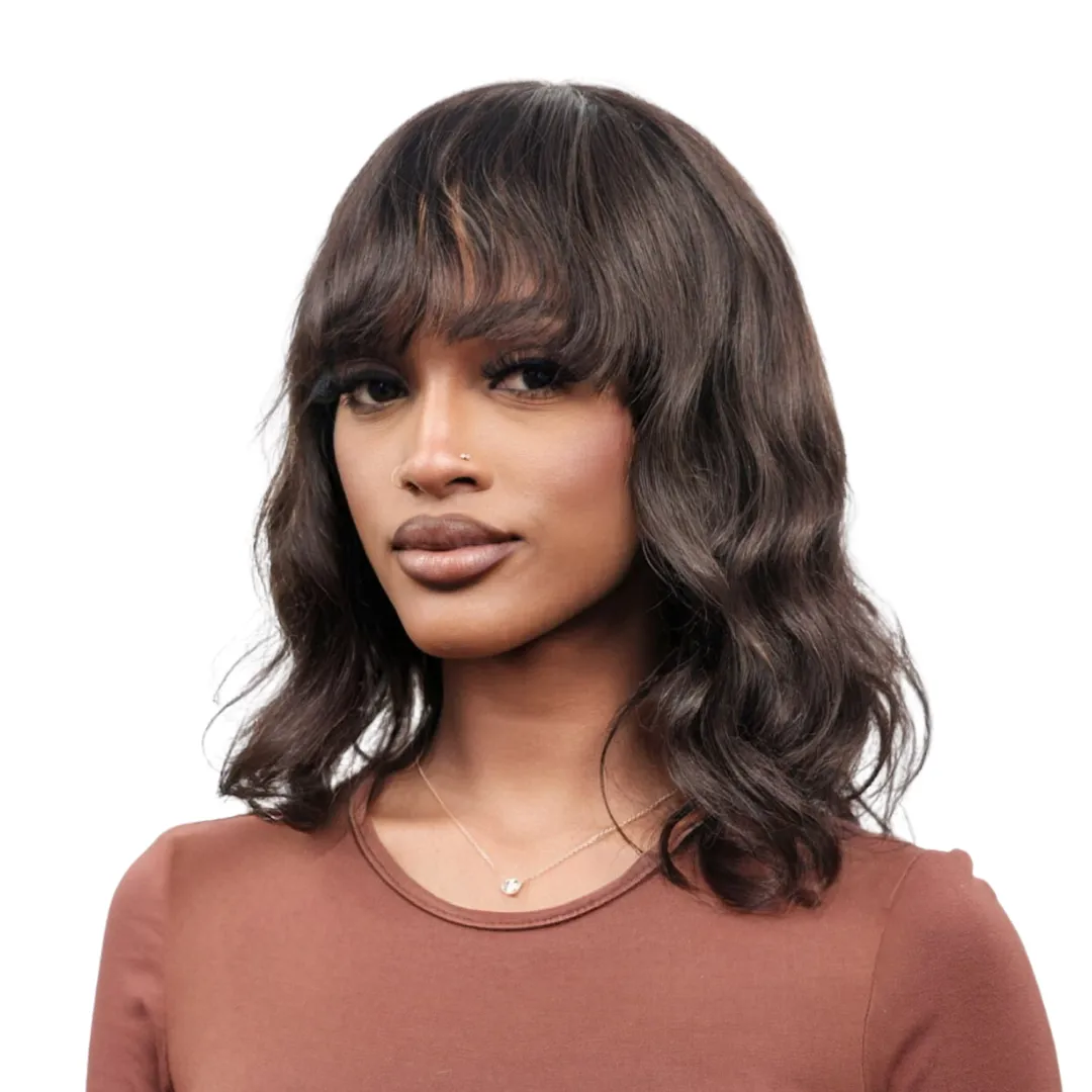 Virgin Straight Bob with Bangs Wig
