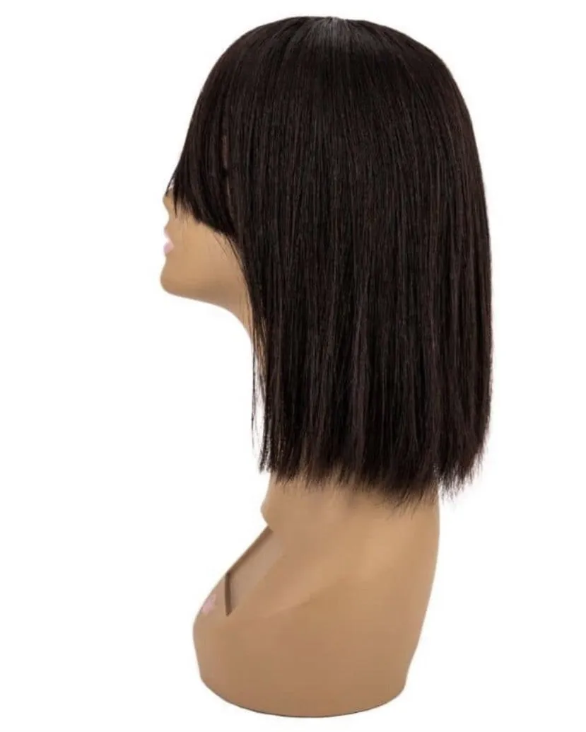 Virgin Straight Bob with Bangs Wig