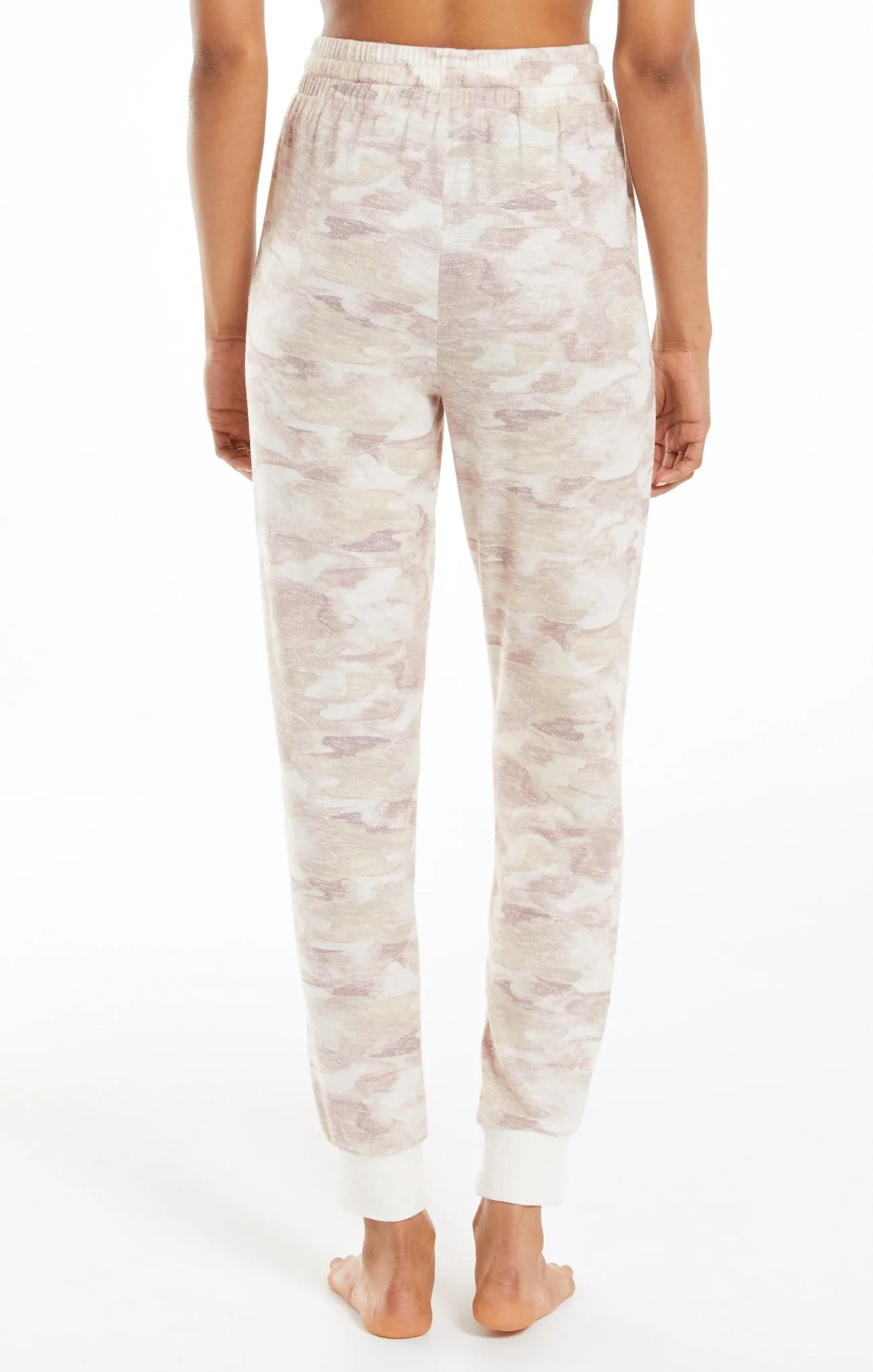 Watercolor camo loungewear set in bone