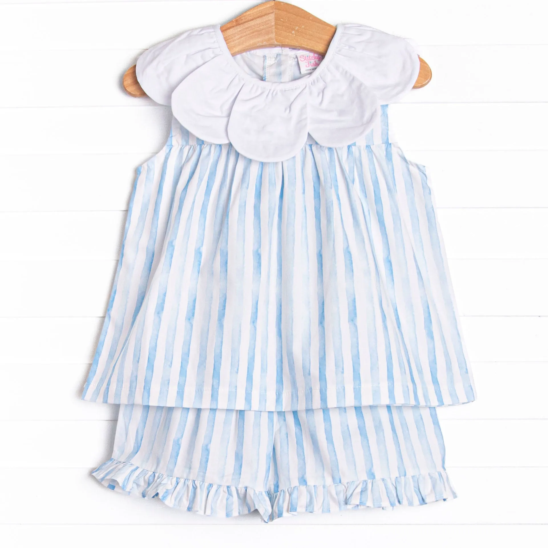 Watercolor Ribbons Short Set, Blue