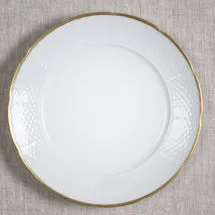 Weave  gold Rimmed  White Dinner 10.75"