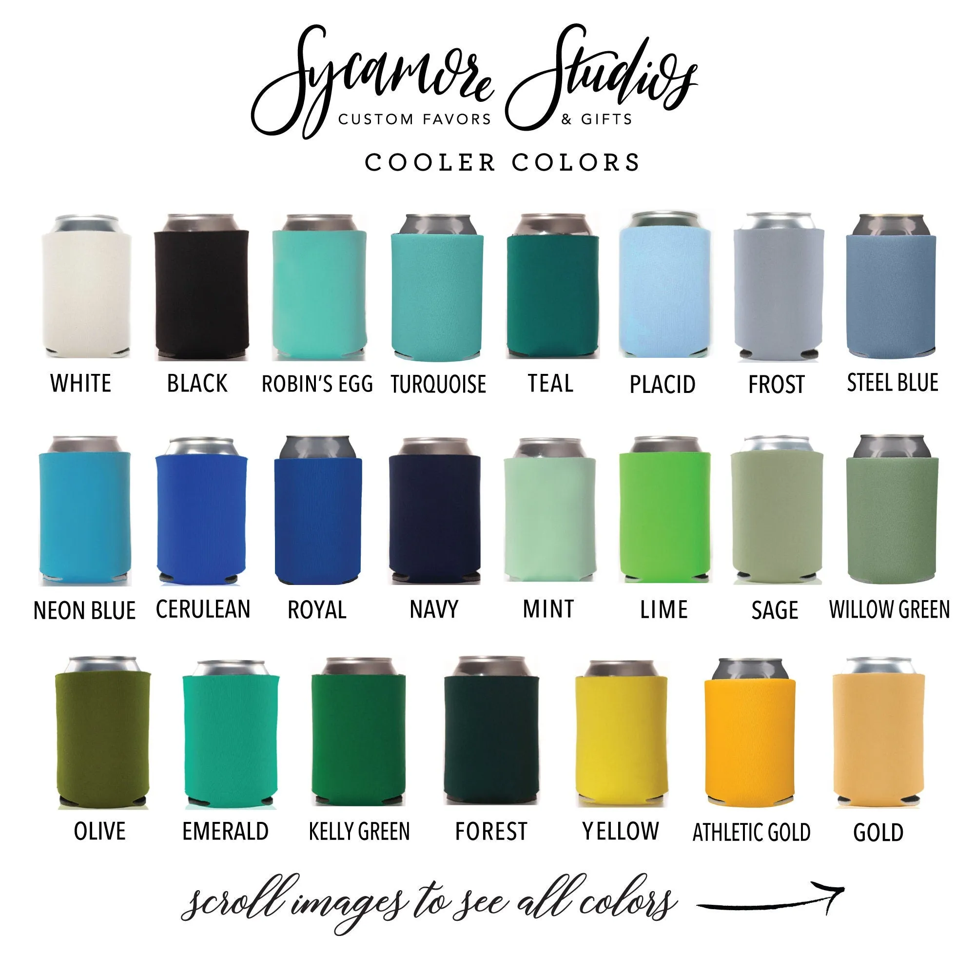 Wedding Can Cooler #191R - Custom Venue Illustration
