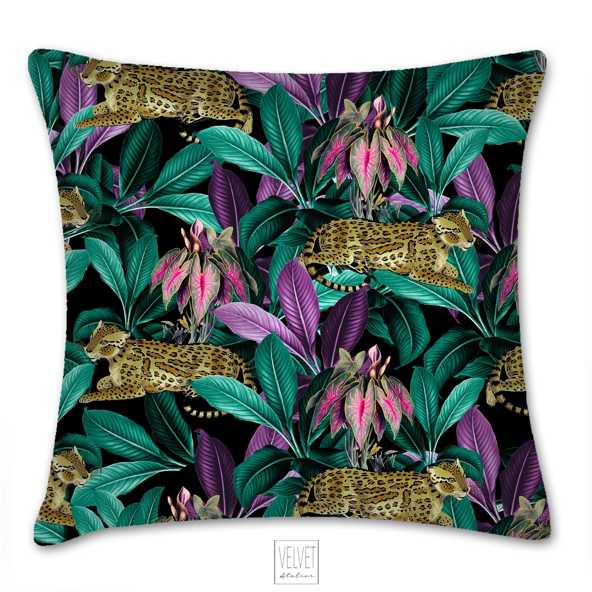 Wild Jungle throw pillow, modern Interior boho decor, home decor, pillow cover and insert, bohemian stye pillow