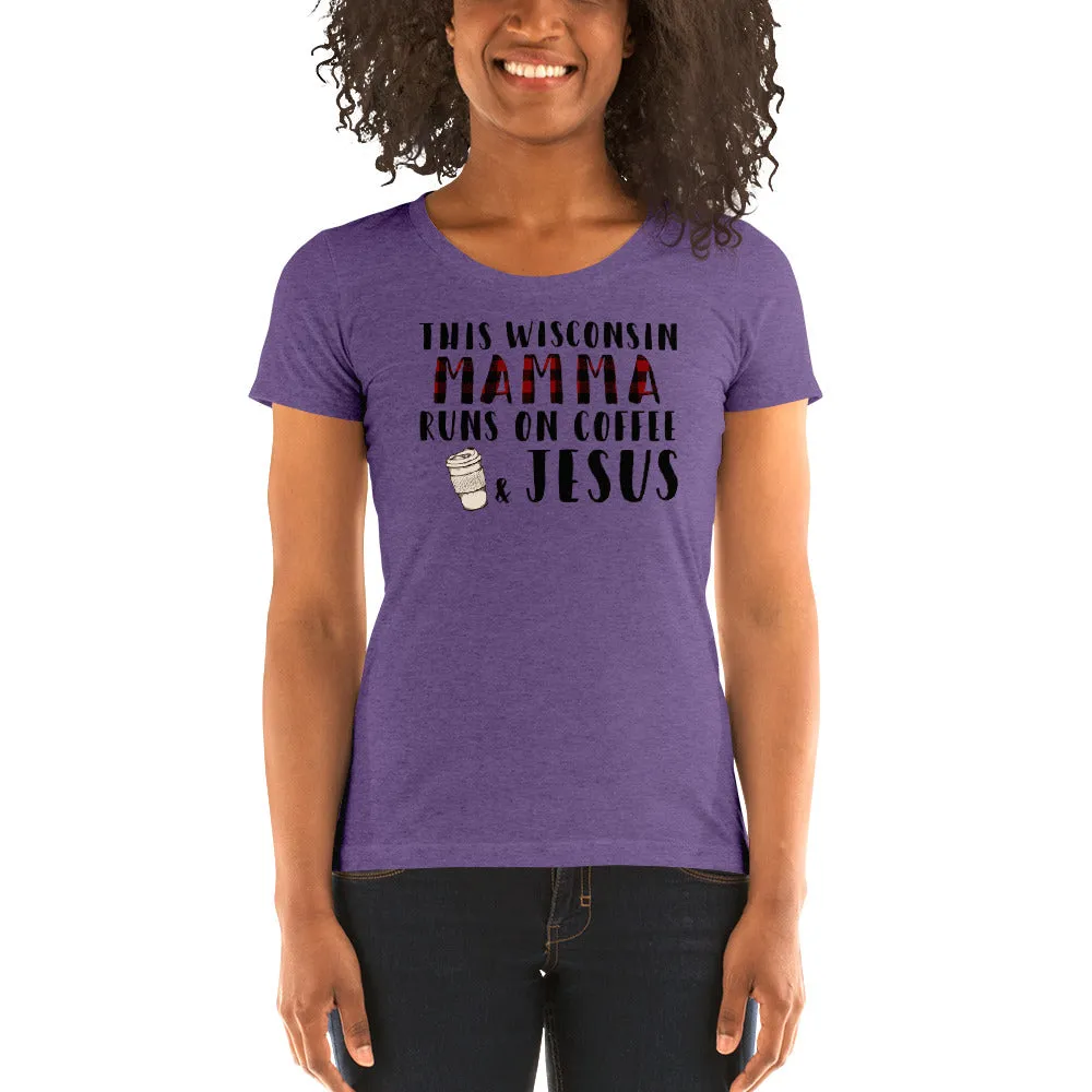 Wisconsin Mamma Ladies' short sleeve t-shirt