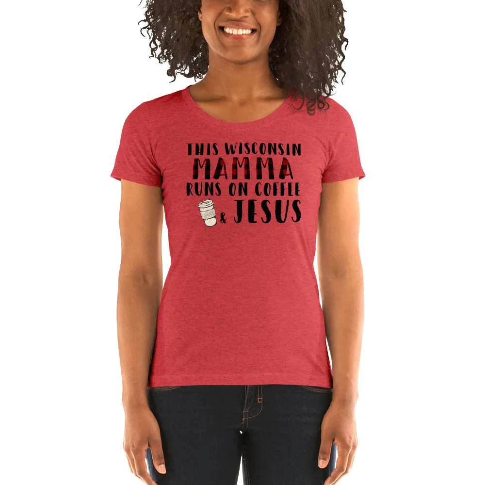 Wisconsin Mamma Ladies' short sleeve t-shirt