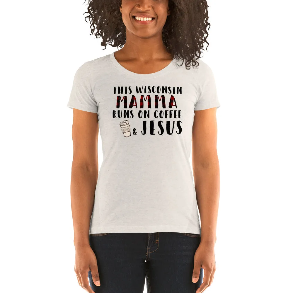 Wisconsin Mamma Ladies' short sleeve t-shirt