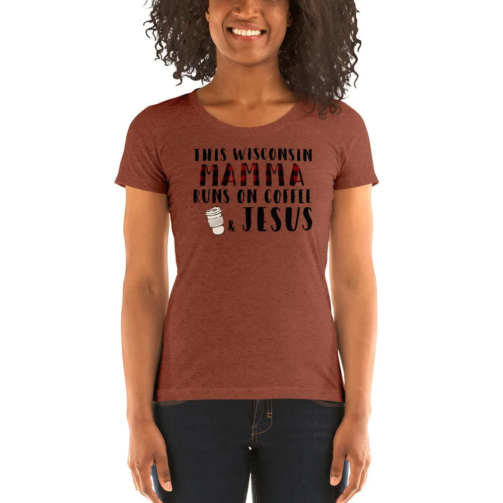 Wisconsin Mamma Ladies' short sleeve t-shirt