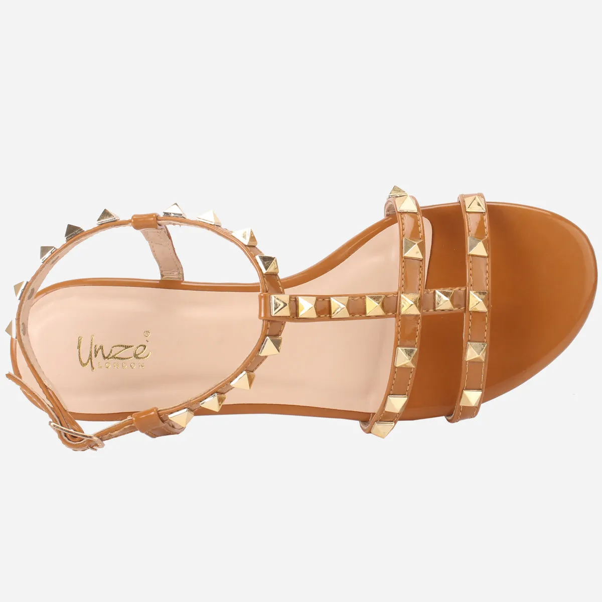 Womens "MAIDAS" Studs Detailing Flat Sandals