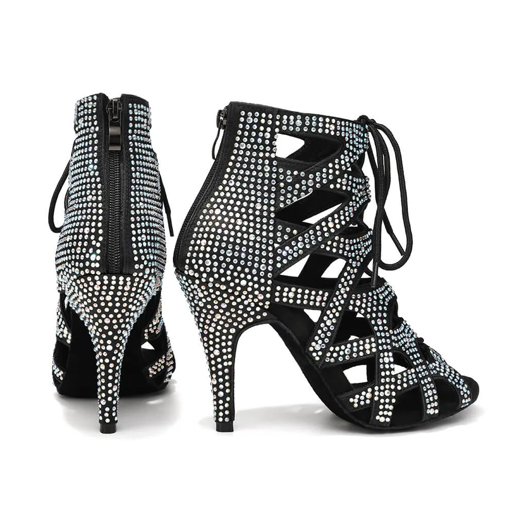 Women's Rhinestones Latin Dance Boots