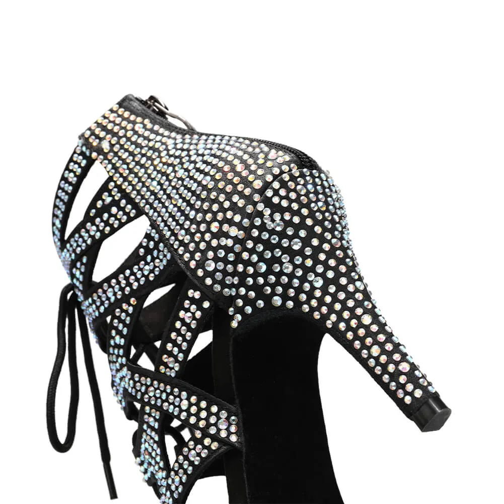 Women's Rhinestones Latin Dance Boots