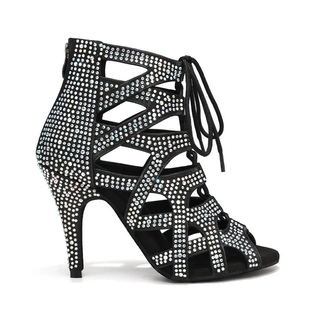 Women's Rhinestones Latin Dance Boots