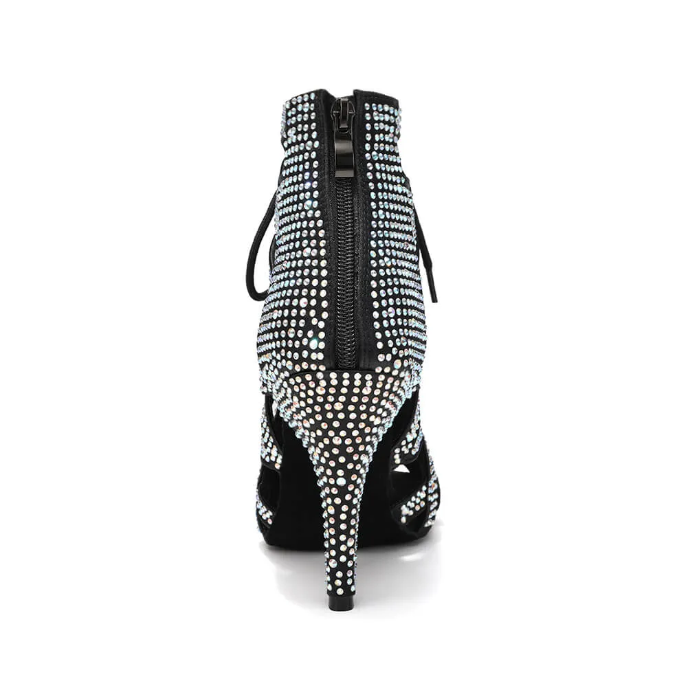 Women's Rhinestones Latin Dance Boots