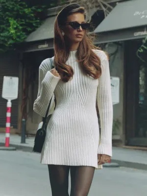 Women's Ribbed Knit Sweater Dress | Cozy & Chic | Slim Fit