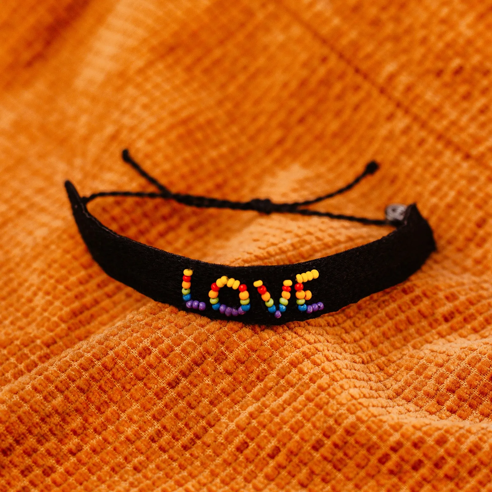 Woven Seed Bead Love Bracelet