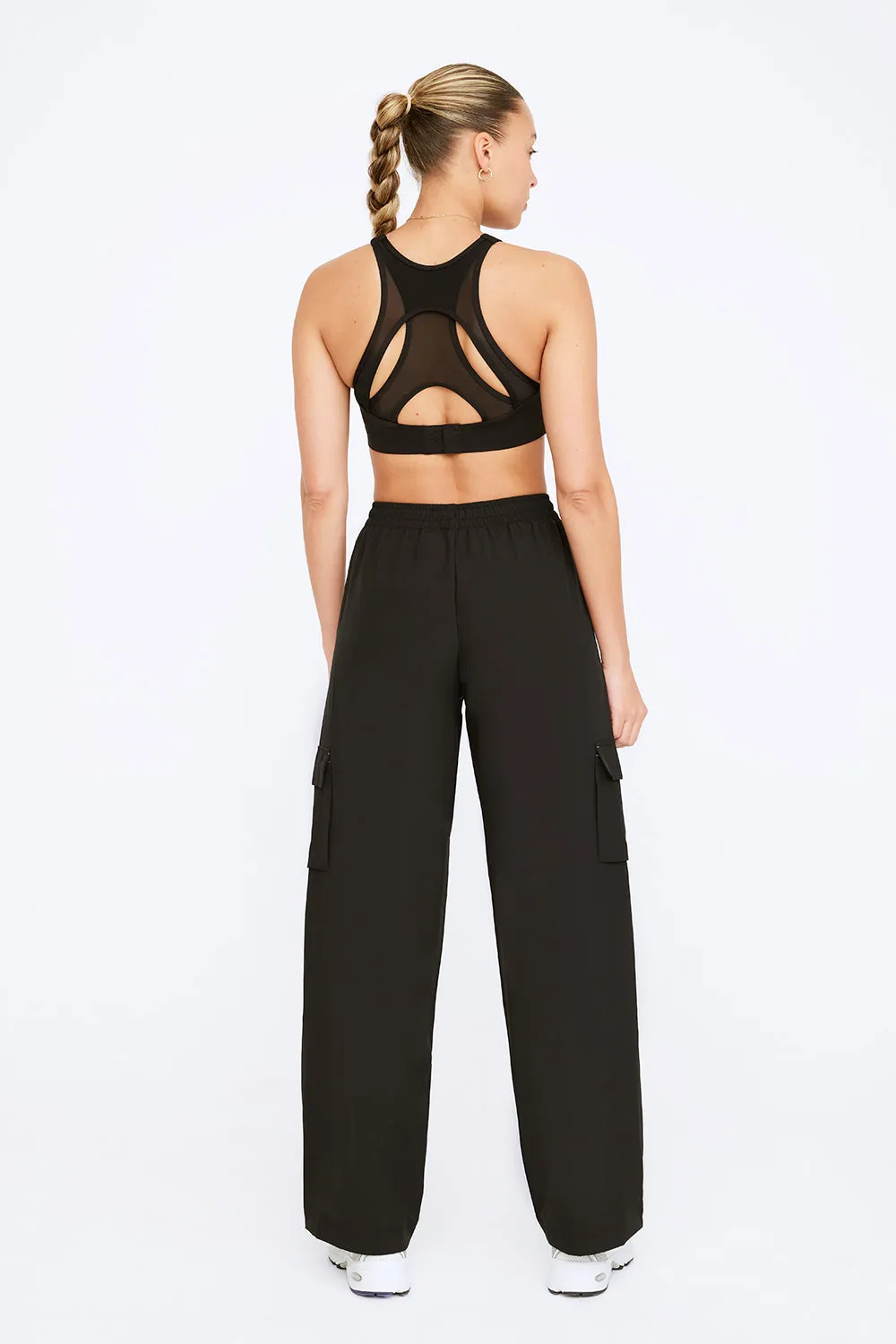 WOVEN TRACK PANT - BLACK