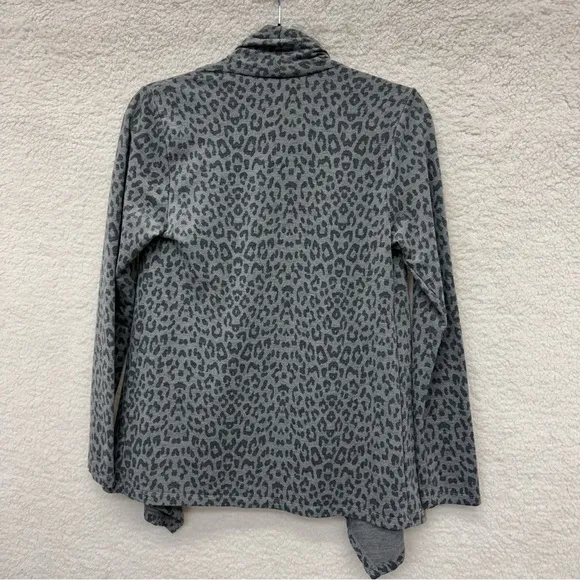 XS - B Collection by Bobeau - French Terry Drape Cardigan Animal Print $68 msrp